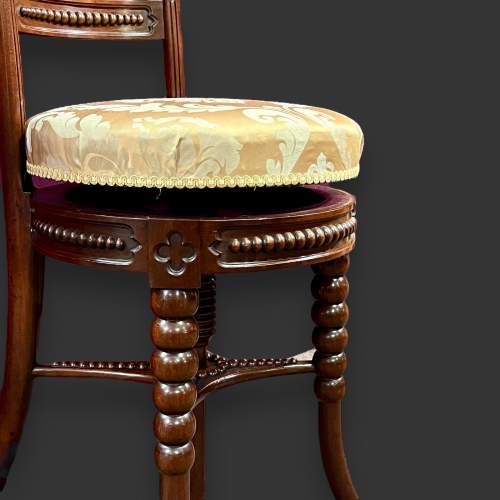 Regency Mahogany Cellists Adjustable Chair image-6