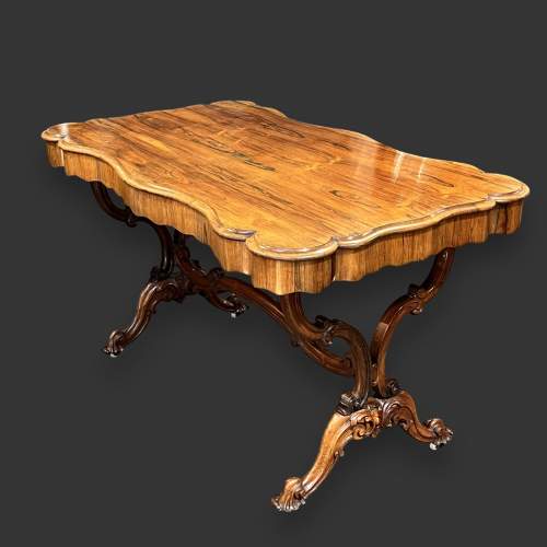 Victorian Rosewood Library Table image-1