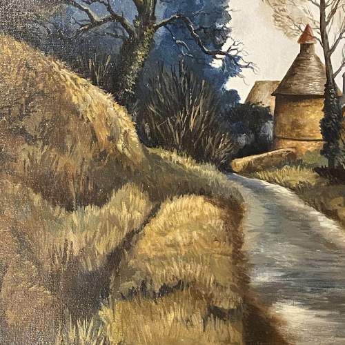 John Lockett Oil on Canvas of The Dovecote Harlestone image-3