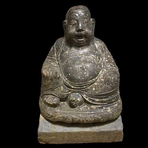 Large Heavy Stone Buddha image-1