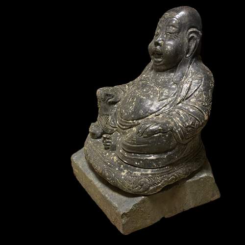 Large Heavy Stone Buddha image-3