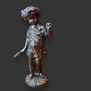 Mid 20th Century Bronze Figure of a Cherub