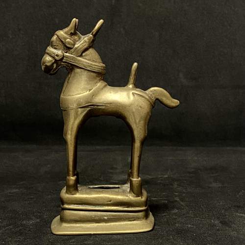 18th Century Indian Brass Horse image-1