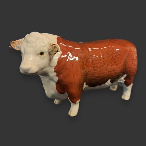 Beswick Ceramic Hereford Bull Figure image-1