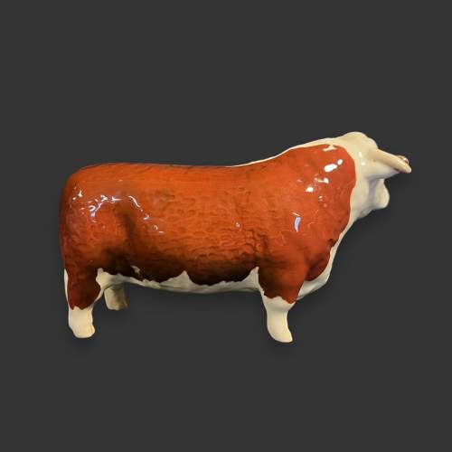 Beswick Ceramic Hereford Bull Figure image-3