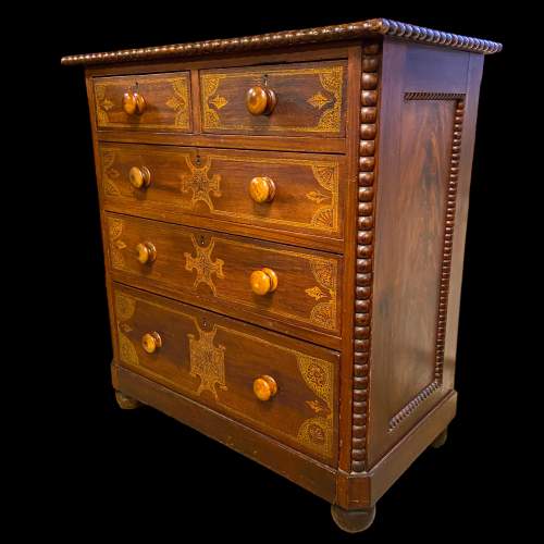 Early Victorian Painted Pine Chest of Drawers image-1