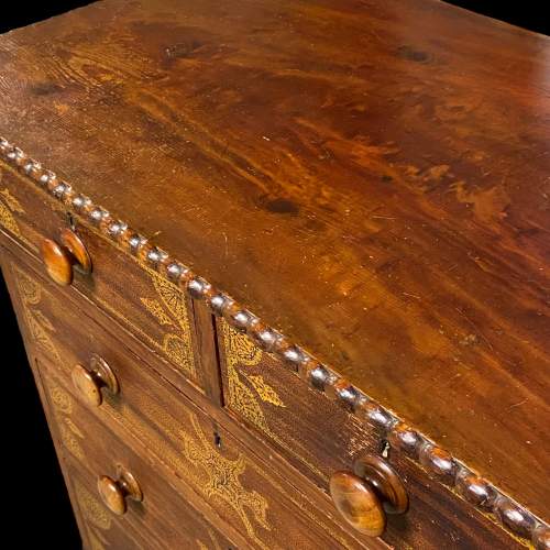 Early Victorian Painted Pine Chest of Drawers image-2