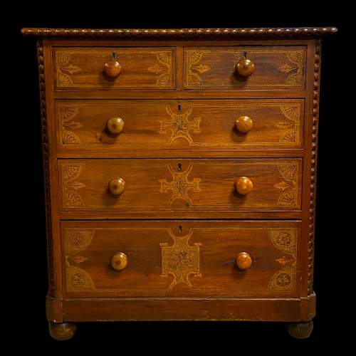Early Victorian Painted Pine Chest of Drawers image-4