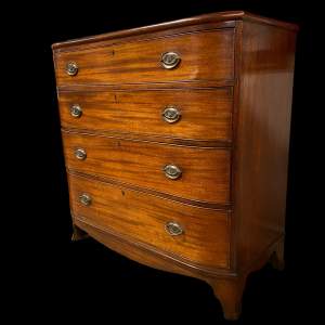 Regency Mahogany Bow Fronted Chest of Drawers
