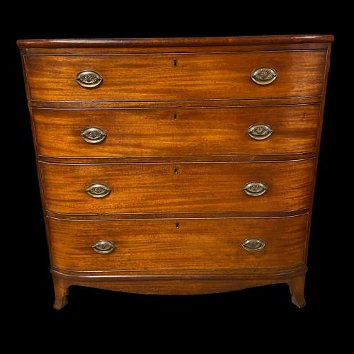 Regency Mahogany Bow Fronted Chest of Drawers image-4
