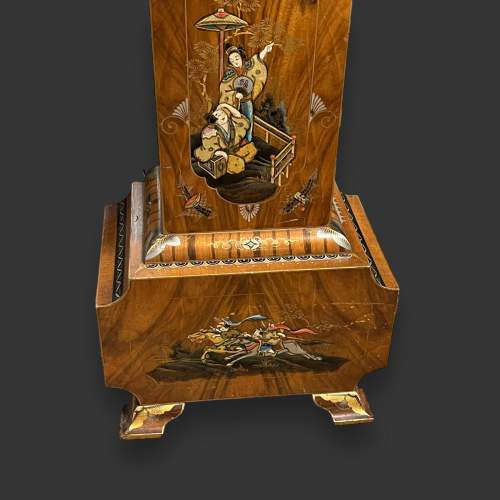 Early 20th Century Enfield Chinoiserie Grandmother Clock image-3