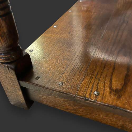 Early 20th Oak Square Coffee Table image-4