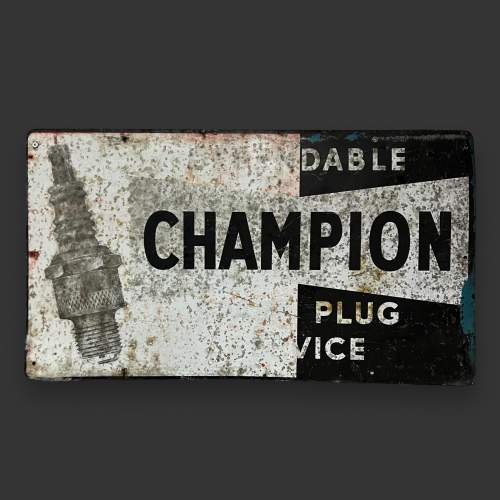 Champion Spark Plug Metal Sign image-1