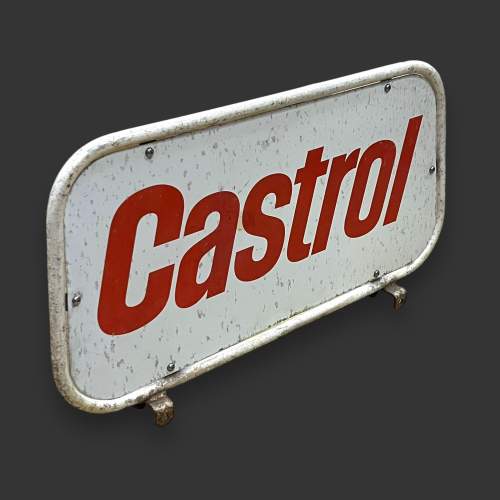 Vintage Castrol Double Sided Metal Sign image-1