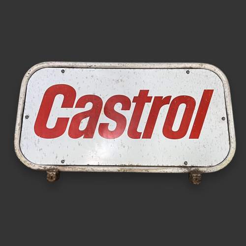Vintage Castrol Double Sided Metal Sign image-2