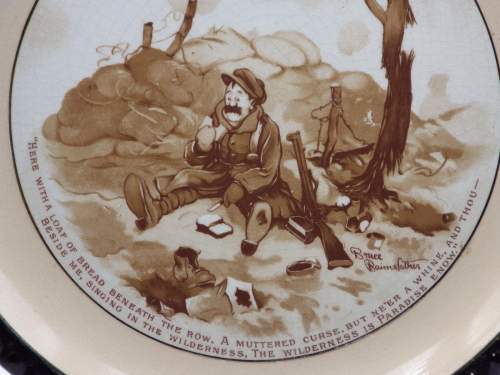 Bruce Bairnsfather Staffordshire 1917 - Loaf of Bread Plate image-2