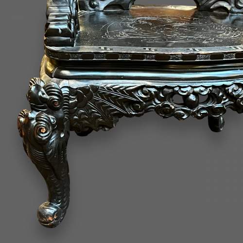 Pair of Chinese Carved Hardwood Thrones image-6