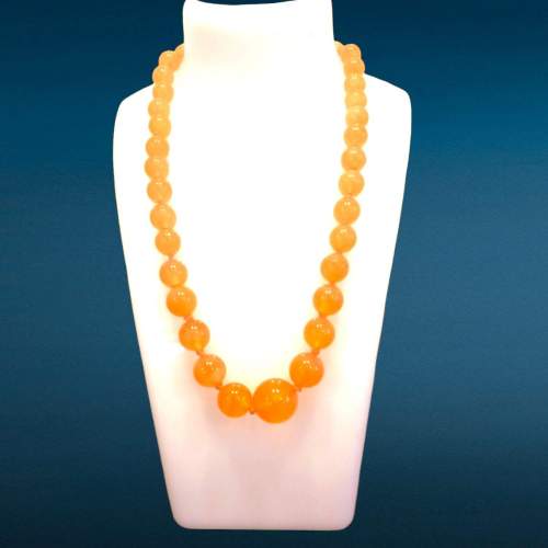 9ct Gold Carnelian Necklace image-1