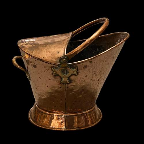 Victorian Copper Helmet Coal Scuttle image-3