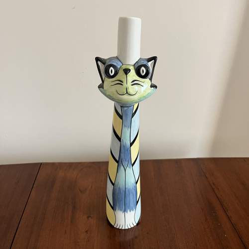 A Collectable Lorna Bailey Tall Stretchy Cat Vase image-1