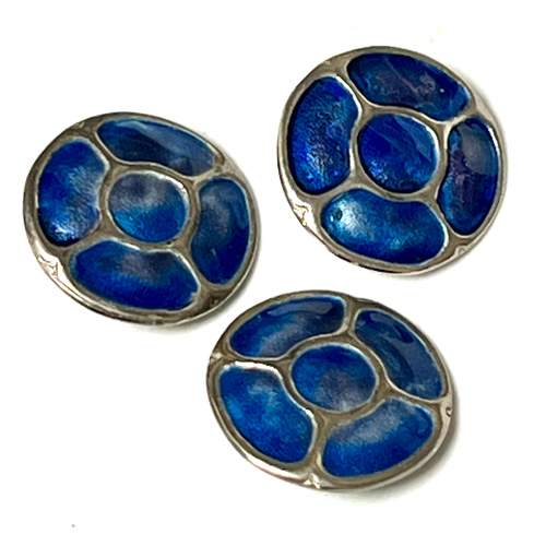 Arts & Crafts Cased Set of Silver and Enamel Buttons image-6