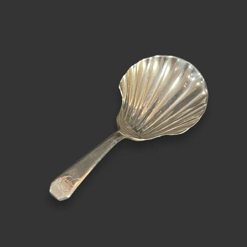Early 19th Century Silver Caddy Spoon image-1