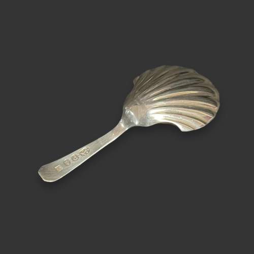 Early 19th Century Silver Caddy Spoon image-2