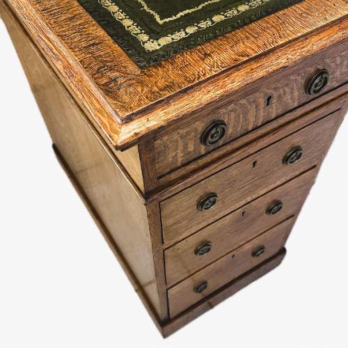 Victorian Oak Pedestal Desk image-4