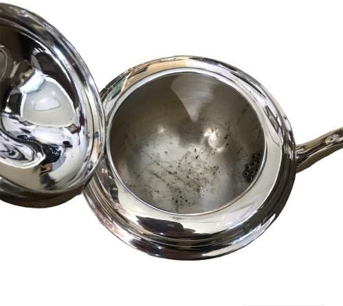 Silver Plated Art Deco Three Piece Tea Set image-4