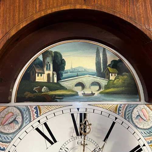 19th Century Lincolnshire Oak and Mahogany Longcase Clock image-4