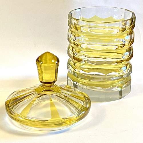 Art Deco Faceted Glass Jar image-3