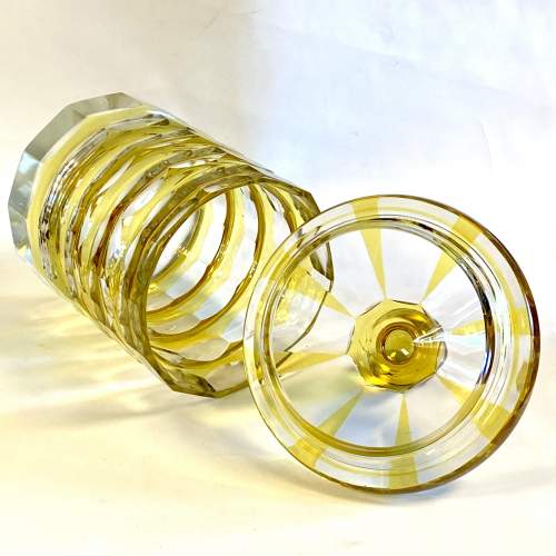Art Deco Faceted Glass Jar image-5