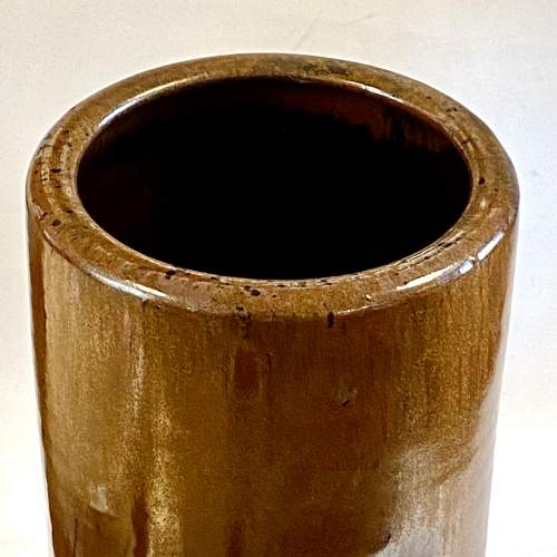 Japanese Pottery Cylindrical Vase image-2