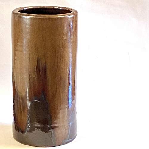 Japanese Pottery Cylindrical Vase image-4