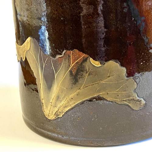 Japanese Pottery Cylindrical Vase image-6
