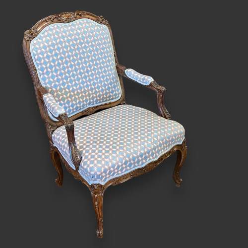 Matched Pair of Early 19th Century French Walnut Armchairs image-2