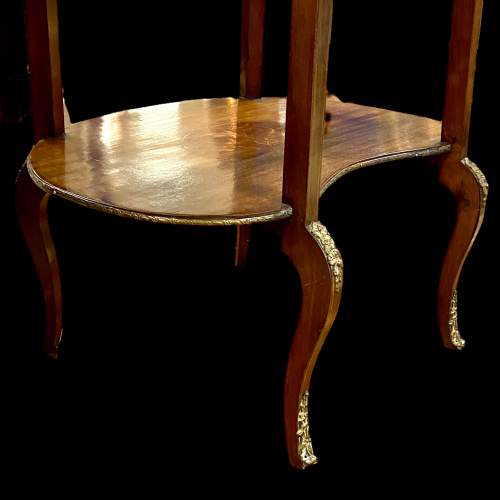 19th Century Marquetry Kidney Shaped Occasional Table image-5