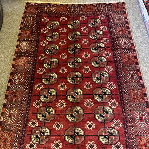 Stunning Old Hand Knotted Afghan Turkoman Rug - Much Sought After image-1
