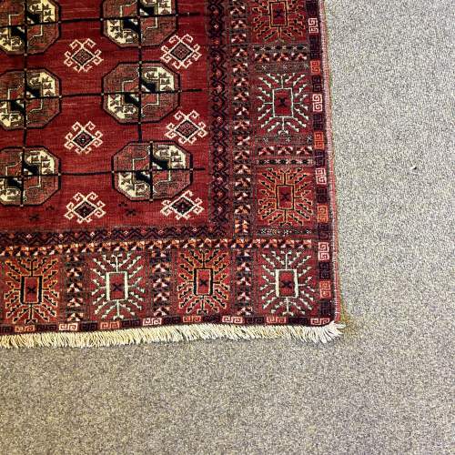 Stunning Old Hand Knotted Afghan Turkoman Rug - Much Sought After image-2