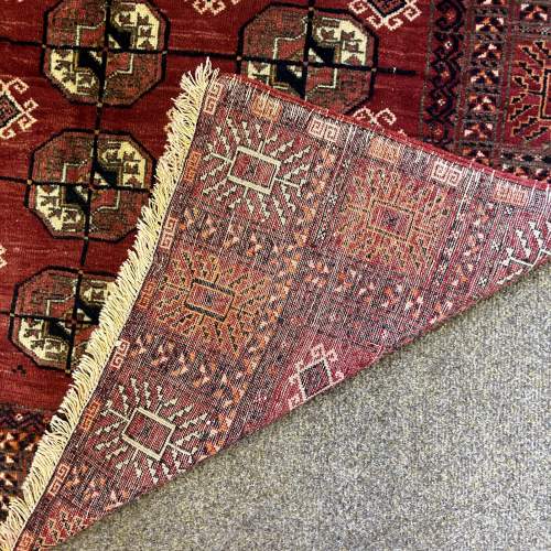 Stunning Old Hand Knotted Afghan Turkoman Rug - Much Sought After image-3
