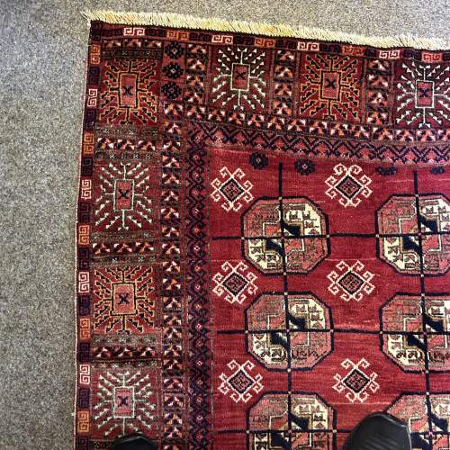 Stunning Old Hand Knotted Afghan Turkoman Rug - Much Sought After image-4