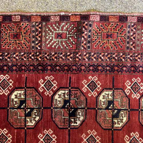 Stunning Old Hand Knotted Afghan Turkoman Rug - Much Sought After image-5