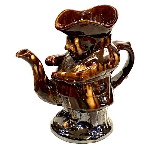 Early 19th Century Treacle Glazed Toby Jug Teapot image-1