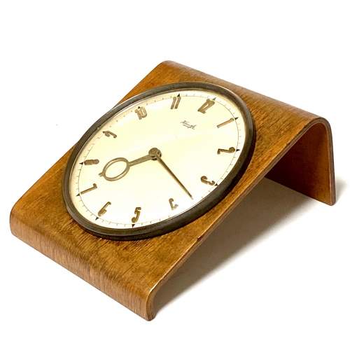 Kienzle Vintage 8-Day Bentwood Desk Clock image-1