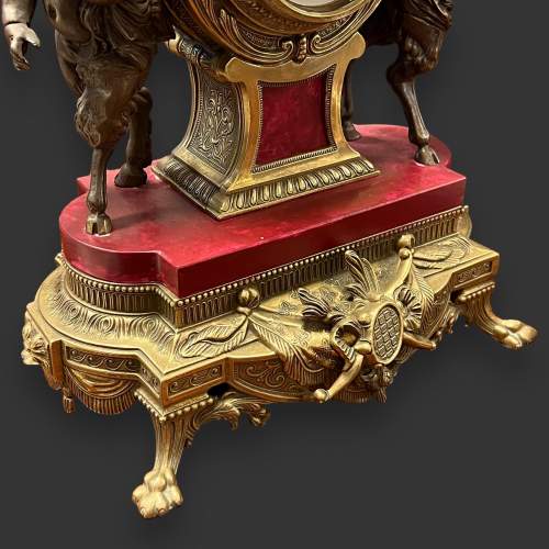 Vintage Cherub Mounted Regnant Eight Day Clock image-5