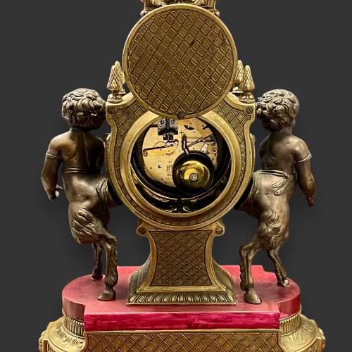 Vintage Cherub Mounted Regnant Eight Day Clock image-6