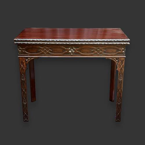 19th Century Chinese Chippendale Style Card Table image-2