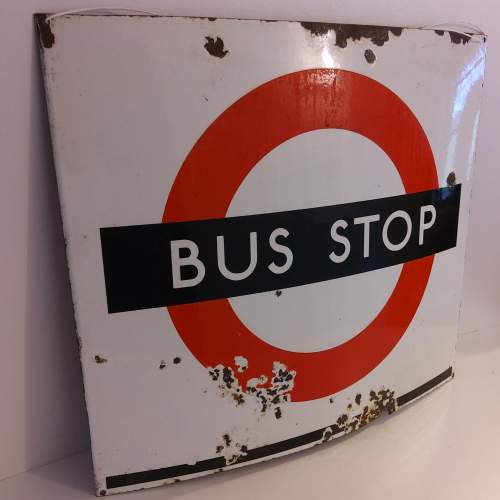 London Transport Bus Stop Enamel Sign image-2