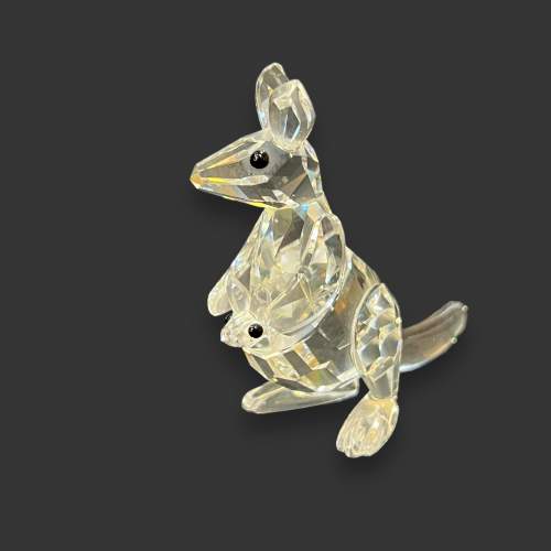 Swarovski Crystal Kangaroo with Joey Figure image-2