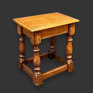 18th Century Solid English Oak Joint Stool
